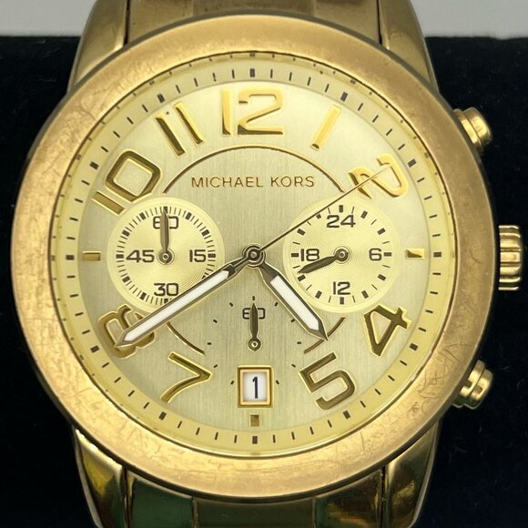 Michael Kors Unisex  Chronograph Mercer Gold MK5726 Watch Extra Links &  Working - Picture 1 of 7